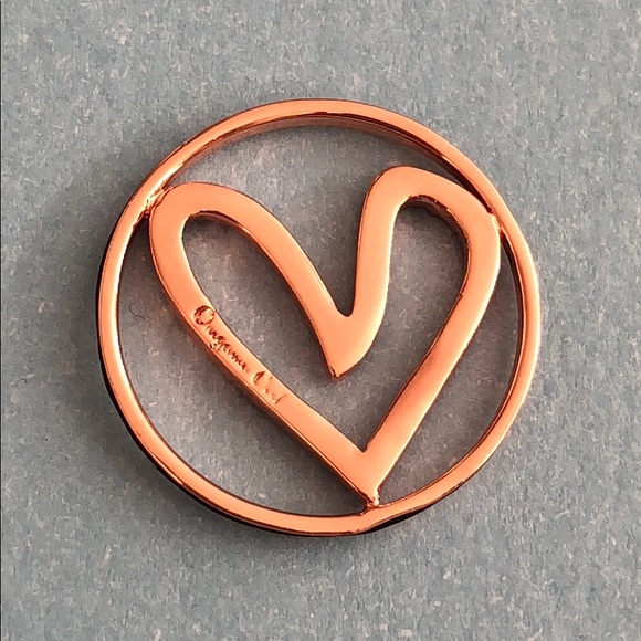 Large ROSE GOLD HEART Origami Owl window plate - Picture 2 of 3